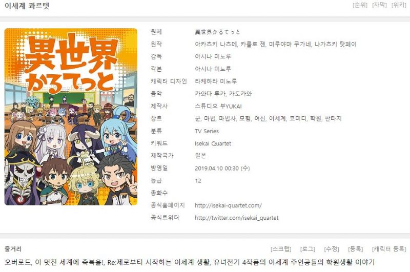 컨텐츠 등록정보창